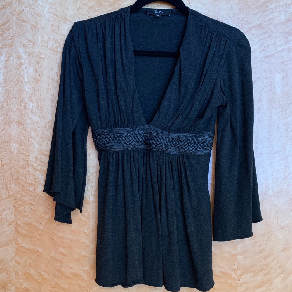 Sky Dark Grey Top Size Small